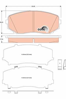 Комплект тормозных колодок, дисковый тормоз TRW GDB3471
