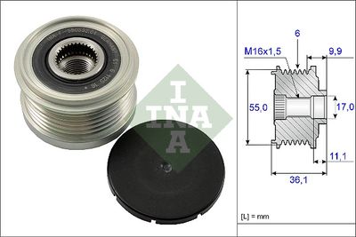 Ģeneratora brīvgaitas mehānisms Schaeffler INA 535 0103 10