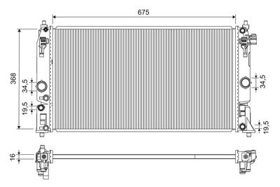 Радиатор, охлаждение двигателя VALEO 701316