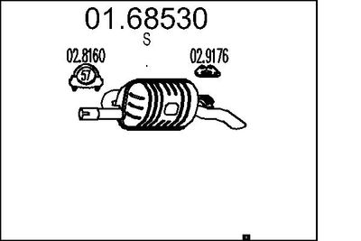 Глушитель выхлопных газов конечный MTS 01.68530