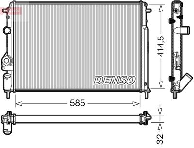 Радиатор, охлаждение двигателя DENSO DRM23034