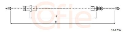 Тросик, cтояночный тормоз COFLE 10.4736