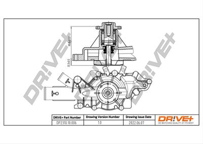Водяной насос, охлаждение двигателя Dr!ve+ DP2310.10.006