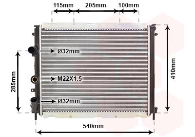 Radiators, Motora dzesēšanas sistēma VAN WEZEL 43002231