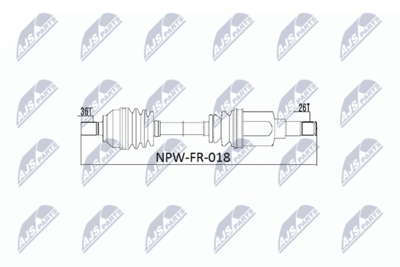 Приводной вал NTY NPW-FR-018