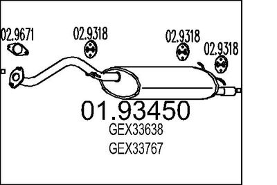 Глушитель выхлопных газов конечный MTS 01.93450