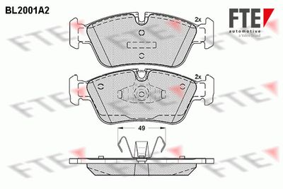 Bremžu uzliku kompl., Disku bremzes FTE 9010587