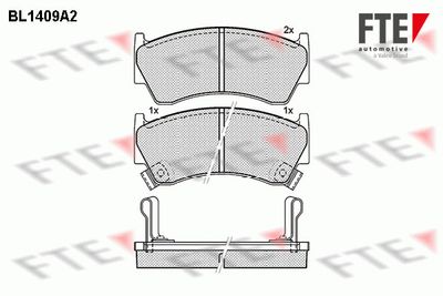 Bremžu uzliku kompl., Disku bremzes FTE 9010183