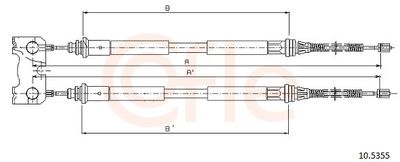 Тросик, cтояночный тормоз COFLE 10.5355