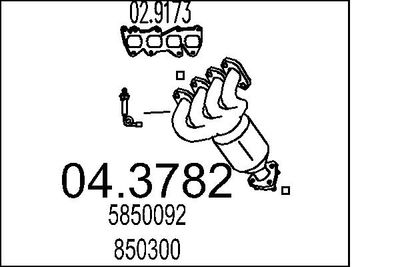 Катализатор MTS 04.3782