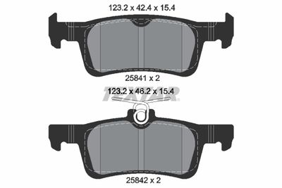 Bremžu uzliku kompl., Disku bremzes TEXTAR 2584101