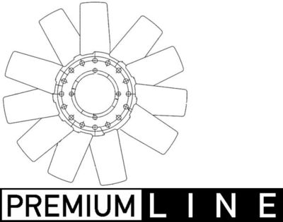 Крыльчатка вентилятора, охлаждение двигателя MAHLE CFW 78 000P