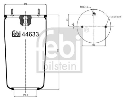 Pneimoatsperes spilvens, Pneimopiekare FEBI BILSTEIN 44633
