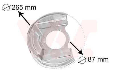 Dubļu sargs, Bremžu disks VAN WEZEL 3770371
