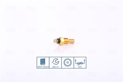 Датчик, температура охлаждающей жидкости NISSENS 207002