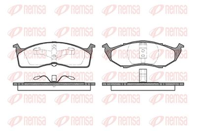 Комплект тормозных колодок, дисковый тормоз REMSA 0447.20