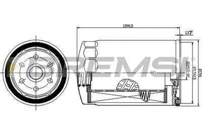 Топливный фильтр BREMSI FE1509