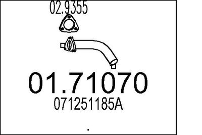 Труба выхлопного газа MTS 01.71070