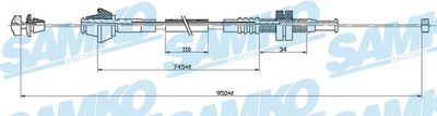 Akseleratora trose SAMKO C0168A