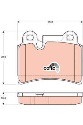 Комплект тормозных колодок, дисковый тормоз TRW GDB1722