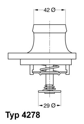 Termostats, Dzesēšanas šķidrums BorgWarner (Wahler) 4278.80D
