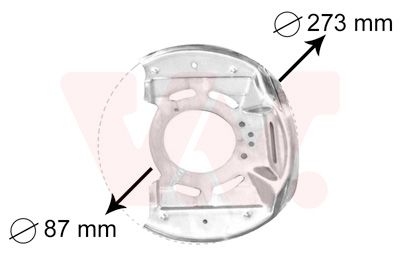 Dubļu sargs, Bremžu disks VAN WEZEL 3763371