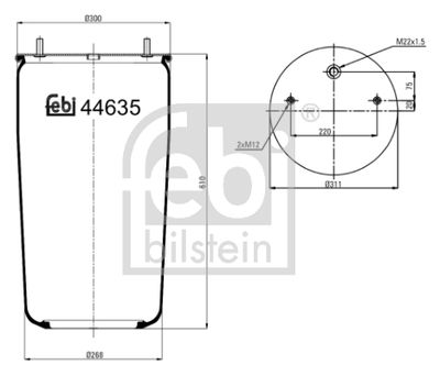 Pneimoatsperes spilvens, Pneimopiekare FEBI BILSTEIN 44635