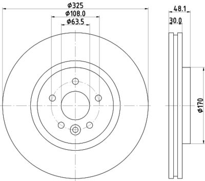Bremžu diski HELLA PAGID 8DD 355 133-841
