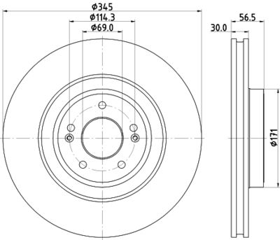 Bremžu diski HELLA PAGID 8DD 355 132-651
