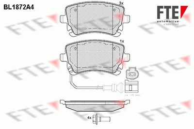 Bremžu uzliku kompl., Disku bremzes FTE 9010453