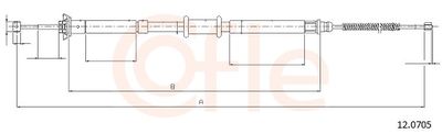 Тросик, cтояночный тормоз COFLE 92.12.0705