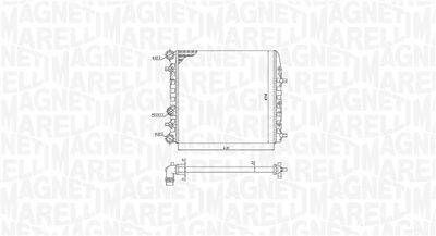 Радиатор, охлаждение двигателя MAGNETI MARELLI 350213184600