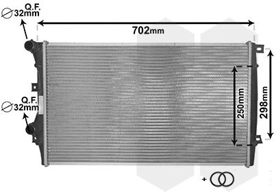 Radiators, Motora dzesēšanas sistēma VAN WEZEL 58002206