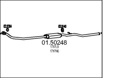 Средний глушитель выхлопных газов MTS 01.50248