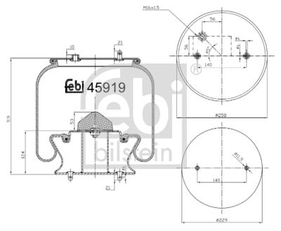 Pneimoatsperes spilvens, Pneimopiekare FEBI BILSTEIN 45919