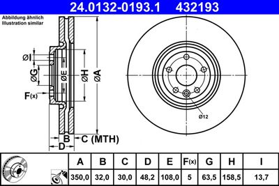 Тормозной диск ATE 24.0132-0193.1