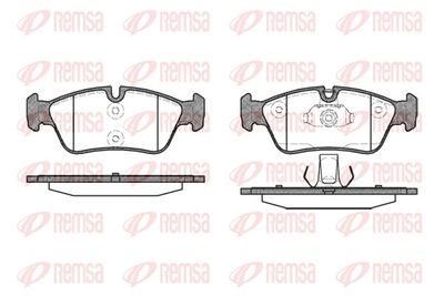 Комплект тормозных колодок, дисковый тормоз REMSA 0384.40