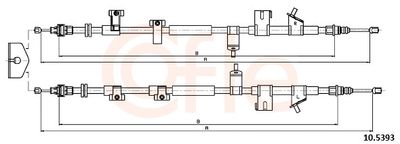 Тросик, cтояночный тормоз COFLE 92.10.5393