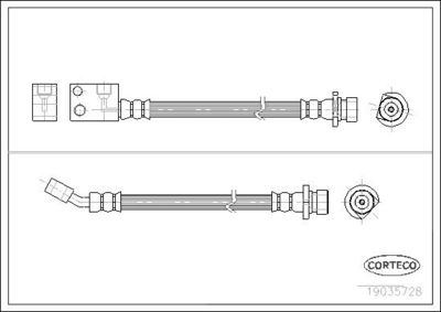 Тормозной шланг CORTECO 19035728