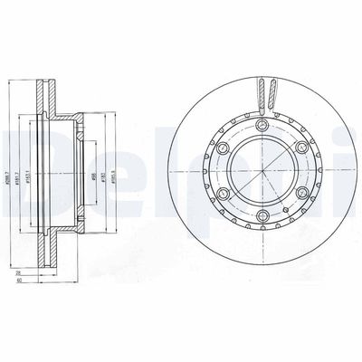 Тормозной диск DELPHI BG4297