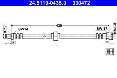 Тормозной шланг ATE 24.5119-0435.3