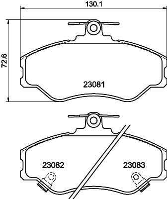 Bremžu uzliku kompl., Disku bremzes HELLA PAGID 8DB 355 016-641
