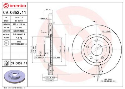 Bremžu diski BREMBO 09.C652.11