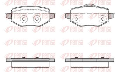 Bremžu uzliku kompl., Disku bremzes REMSA 1952.00