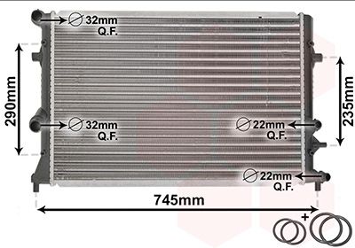 Radiators, Motora dzesēšanas sistēma VAN WEZEL 58002289