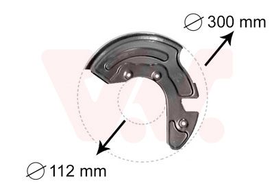 Dubļu sargs, Bremžu disks VAN WEZEL 0323372