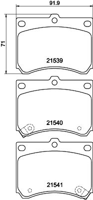 Bremžu uzliku kompl., Disku bremzes HELLA PAGID 8DB 355 006-481