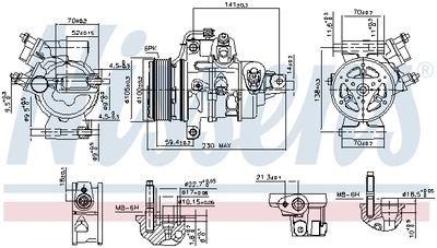 Компрессор, кондиционер NISSENS 890787