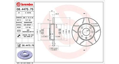 Тормозной диск MAGNETI MARELLI 360406037205