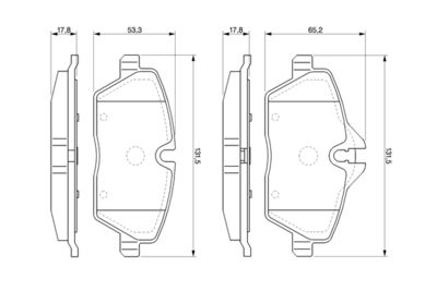 Bremžu uzliku kompl., Disku bremzes BOSCH 0986424819